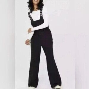 Aerie Offline Womens Chillside Collection Black Ski Snowboard Pant Overalls SZ M